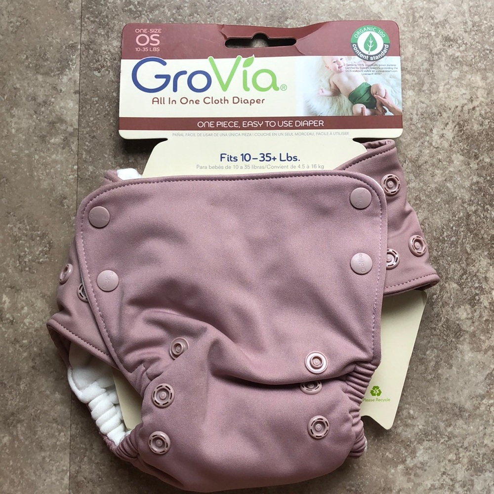 Grovia Organic All in One Cloth Diaper- opal